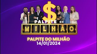 PALPITE DO MILHÃO  SORTEIO AO VIVO DOMINGO 14012024 [upl. by Reis]