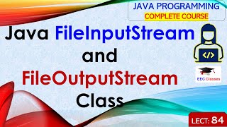 L84 FileInputStream and FileOutputStream Class  Java Tutorial  Java Programming Lectures in Hindi [upl. by Saloma]