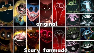 Poppy Playtime Chapter 3  ALL NEW Original vs ALL Fanmade Monsters JUMPSCARES Comparison [upl. by Pearman]