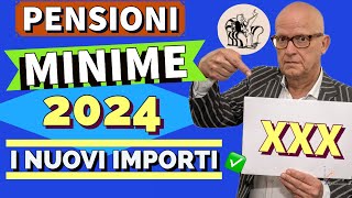 PENSIONI MINIME 2024 👉 I NUOVI IMPORTI per UNDER e OVER 75 🧮 Rivalutazione straordinaria 27 ✅ [upl. by Bibi613]