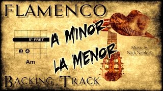 Flamenco Rumba Spanish Backing Track Am G F E fast [upl. by Nylorac940]