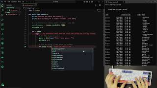 ASMR Programming  Python Guess Game  No Talking [upl. by Theola]