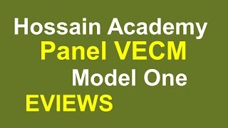 Panel VECM Model One EVIEWS [upl. by Aynuat221]