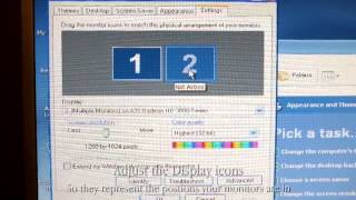 How to Setup Dual Displays In Windows XP [upl. by Eceinehs]