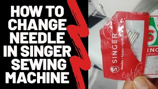 How to adjustsetCHANGE NEEDLEsui in Singer sewing machinemust watch part12UrduHindi [upl. by Shamrao]