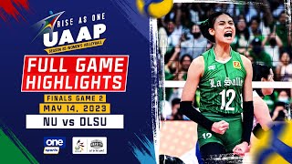 DLSU vs NU Finals G2 highlights  UAAP Season 85 Womens Volleyball [upl. by Ainesy]