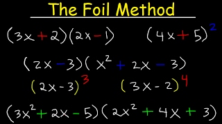 Foil Method Algebra Binomials Trinomials Polynomials Multiplication With Exponents [upl. by Kerman]