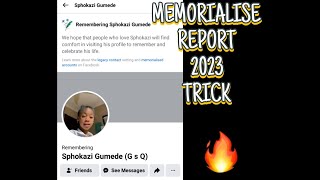 How to Memorialize a Facebook account using freemode💐 2023 Easy Trick Death Report🔥 [upl. by Anikat]