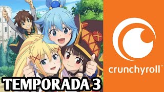 KONOSUBA TEMPORADA 3  TRAILER Y FECHA DE ESTRENO ANIME CRUNCHYROLL [upl. by Erdnael]