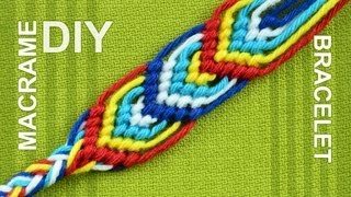 How to Macrame Leaves  Friendship bracelet  nice on both sides [upl. by Anyrtak]