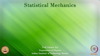 Introduction to the Course quot Statistical Mechanicsquot [upl. by Wira]