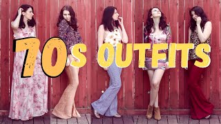 70s inspired outfits 🍹👗🌻70s style lookbook modern 70s outfit ideas boho summer 2020 outfit ideas [upl. by Eilssel]