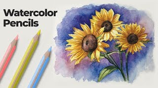 How to Use Watercolor Pencils  Techniques and Demonstration [upl. by Chenay742]