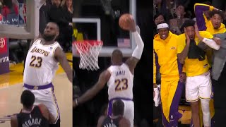 EVERY ANGLE of LeBron James EMPHATIC POSTER DUNK 👀 January 7 2024 [upl. by Roger371]