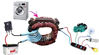 I turn washing machine stator into a 12v TO 220v inverter circuit [upl. by Haimorej424]