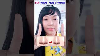 ONLY 1 EXERCISE  Fix Wide Nose Wing Get Slim Nose Nose Reshape exercise [upl. by Llimaj]