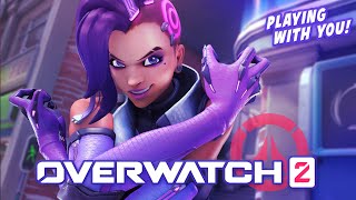 🔴NEW SOMBRA HACKED OVERWATCH 2 AGAIN PICKABLE PASSIVE ABILITIES Playing with Viewers [upl. by Arayk]