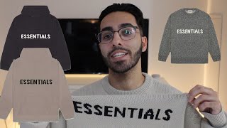 FEAR OF GOD ESSENTIALS KNIT HOODIE REVIEW AND SIZING [upl. by Entirb]