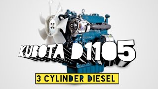 KUBOTA D1105 3 CYLINDER DIESEL ENGINE [upl. by Stannwood]