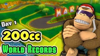 200cc World Records for All 32 Tracks in Mario Kart Wii Day 1 [upl. by Aynatal]