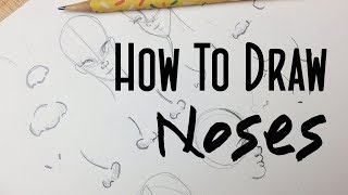 How to Draw Stylized Cartoon Noses Real Time Drawing Tutorial [upl. by Hillery]