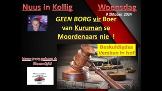 GEEN Borg vir Boer van Kuruman se Moordenaars nie [upl. by Kinemod]