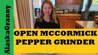 How to Open McCormick Pepper GrindersEasiest Way [upl. by Betthezul970]