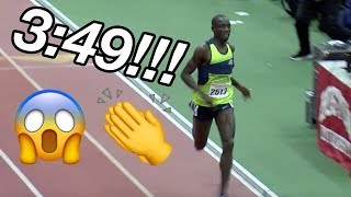 Crowd Goes Insane For Chesereks 349 Indoor Mile [upl. by Alol465]