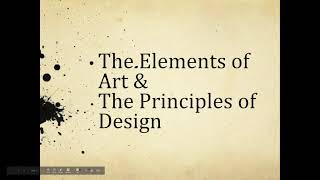 Elements of Art amp Principles of Design Slideshow amp Explanation [upl. by Gabrila]