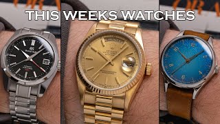 This Weeks Watches  Rolex DayDate 18038 AnOrdain Model 1 Fumé Grand Seiko amp More Episode 97 [upl. by Robet]