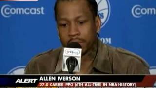 Allen Iverson Press Conference Philadelphia 76ers AI gets emotional [upl. by Sabine]