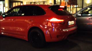 Red Porsche Cayenne Hamann Guardian  Startup acceleration and overtake [upl. by Schaeffer357]