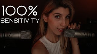 100 SENSITIVITY INAUDIBLE WHISPERS ASMR Intense Natural Mouth Sounds amp Hand Movements [upl. by Ahsiniuq]