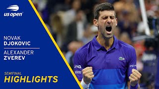 Novak Djokovic vs Alexander Zverev Highlights  2021 US Open Semifinal [upl. by Noseimaj894]