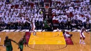 Dwayne Wade Touchdown Pass to Lebron James vs Boston Celtics HD [upl. by Ellehcan103]