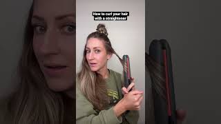 Easy way to curl your hair with a straightener [upl. by Nylak]