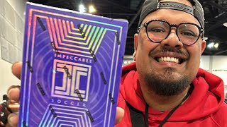 LIVE AT THE BURBANK CARD SHOW OPENING UP A 20192020 IMPECCABLE SOCCER BOX [upl. by Ardath]