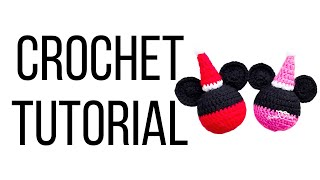 Crochet Mickey Mouse Ornament tutorial [upl. by Battat]