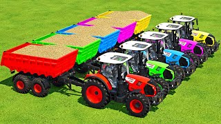 HARVEST LOAD amp TRANSPORT SUGARCANE WITH CLAAS amp NEW HOLLAND TRACTORS  Farming Simulator 22 [upl. by Tay711]