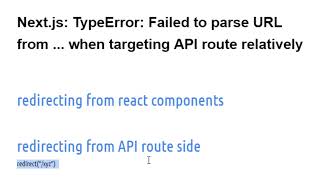 Nextjs Failed to parse URL from when targeting API route relatively [upl. by Drugge]