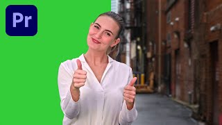 How to Remove Green Screen in Premiere Pro 2021 IN SECONDS [upl. by Ahseret]