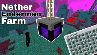 Simple Nether Enderman Farm Minecraft Bedrock MCPE Xbox PlayStation Switch [upl. by Mayworm]