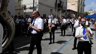 Banda di Bitonto  Marcia La Vergine della macarena  Processione San Rocco a Cassamassima 892024 [upl. by Anibla]