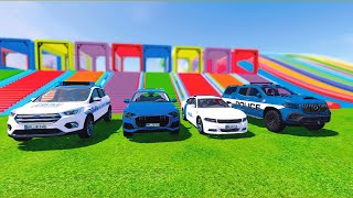 FORD DACIA VOLKSWAGEN POLICE VEHICLES amp MERCEDES TWO POLICE CAR RESCUE TELOLET TRUCK  FS22 fs22 [upl. by Almallah]