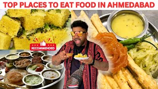 TOP PLACES TO EAT FOOD IN AHMEDABAD  TOP TOURIST PLACES IN AHMEDABAD [upl. by Ailedamla]