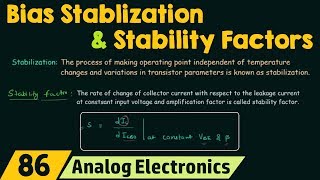 Bias Stabilization and Stability Factors [upl. by Lacym]