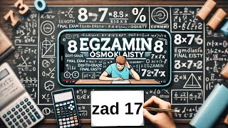 Zadanie 17 Egzamin ósmoklasisty Matematyka 2024 Prostokąt ABCD podzielono na trzy trójkąty AED [upl. by Nylirehs]