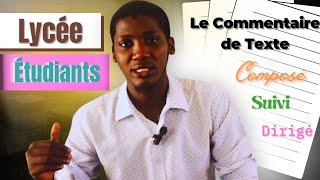 Les types de Commentaires de Texte composé suivi dirigé [upl. by Farman]