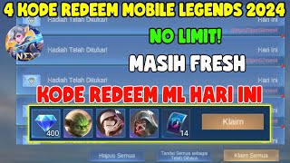 4 KODE REDEEM ML TERBARU KODE REDEEM MOBILE LEGENDS KODE REDEEM ML HARI INI SEPTEMBER 2024 [upl. by Alyahc]