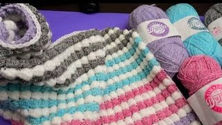 How to crochet this NEW EASY Bobble BERRY Blanket Make it one colour or multi Its up to YOU [upl. by Enilegnave]